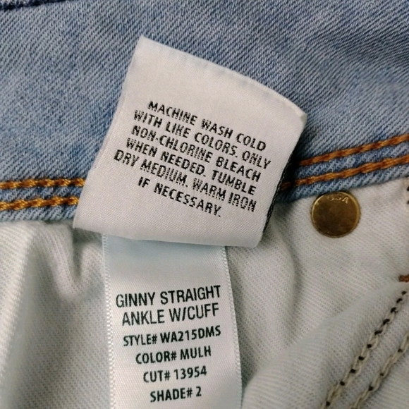 Hudson Jeans Ankle Ginny Straight w/Cuff Light Stretch Women's Size 28 - Picture 4 of 6